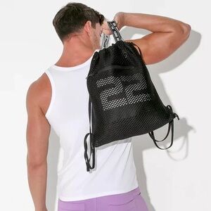 Code 22 Black Mesh Backpack Men's Accessories Spanish Brand NWOT p1